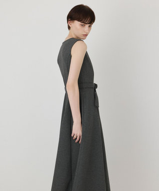 GRACE CONTINENTAL フレア切替カットワンピース チャコール