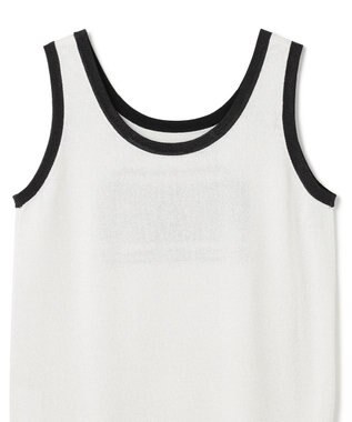 GRACE CONTINENTAL ラメニットノースリーブ ホワイト