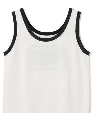 GRACE CONTINENTAL ラメニットノースリーブ ホワイト