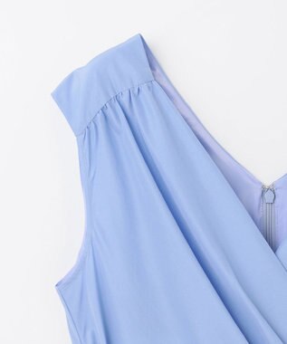 GRACE CONTINENTAL ライトタフタドレス ブルー