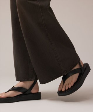 GRACE CONTINENTAL バギーデニムパンツ ブラウン