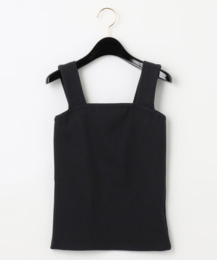 GRACE CONTINENTAL テレコノースリーブトップ ブラック