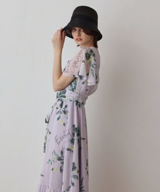 GRACE CONTINENTAL プリントセパレートワンピース パープル