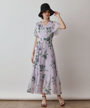 GRACE CONTINENTAL プリントセパレートワンピース パープル