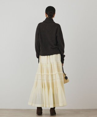GRACE CONTINENTAL ネップニットカーディガン ブラウン