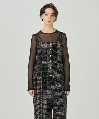 GRACE CONTINENTAL ツイードサロペット マルチ