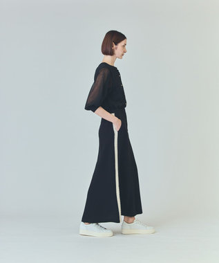 GRACE CONTINENTAL ラメシアーニットトップ ブラック