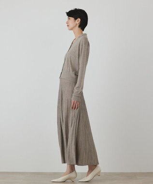 GRACE CONTINENTAL プリーツニットワンピース ベージュ