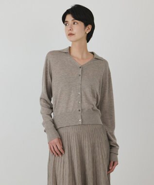 GRACE CONTINENTAL プリーツニットワンピース ベージュ