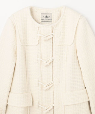 GRACE CONTINENTAL ファーフードダッフルコート キナリ