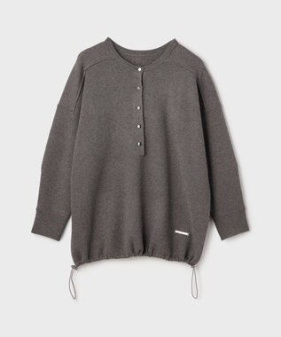 GRACE CONTINENTAL スウェットライクニットトップ グレー