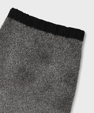 GRACE CONTINENTAL フェザーヤーンシャイニースカート シルバー