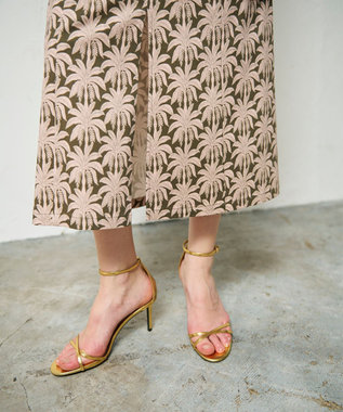 GRACE CONTINENTAL パームモチーフカーゴスカート カーキ