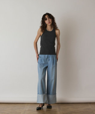 GRACE CONTINENTAL テレコカットトップ グレー