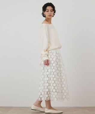 GRACE CONTINENTAL シルクドルマンスリーブトップ キナリ