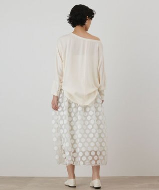 GRACE CONTINENTAL シルクドルマンスリーブトップ キナリ