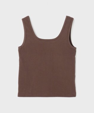 GRACE CONTINENTAL テレコリブトップ ブラウン