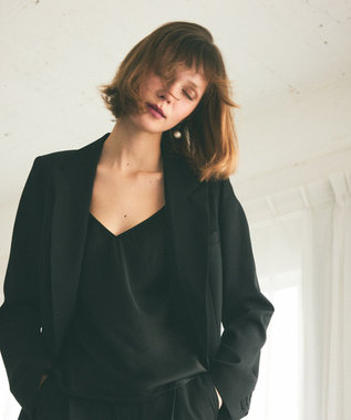 GRACE CONTINENTAL サテンキャミソール ブラック