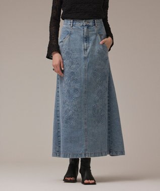 スカート GRACE CONTINENTAL Denim Flare Skirt GRACE CONTINENTAL Denim Flare Skirt