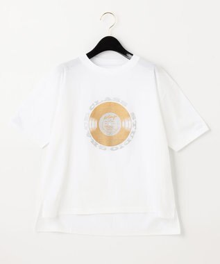 GRACE CONTINENTAL レコードプリントTシャツ ゴールド