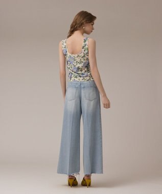 GRACE CONTINENTAL ローズプリントニットトップ キナリ