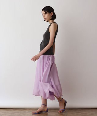 GRACE CONTINENTAL バルーンシアースカート ラベンダー