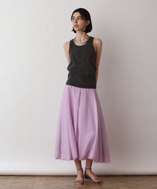 GRACE CONTINENTAL バルーンシアースカート ラベンダー