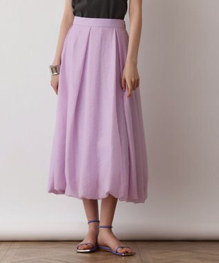 GRACE CONTINENTAL バルーンシアースカート ラベンダー