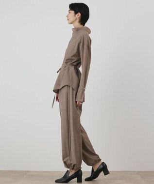 GRACE CONTINENTAL カウルネック2WAYシャツ ブラウン