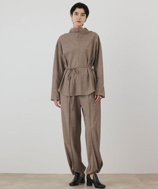 GRACE CONTINENTAL カウルネック2WAYシャツ ブラウン