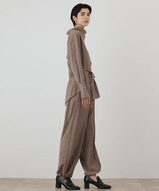 GRACE CONTINENTAL カウルネック2WAYシャツ ブラウン