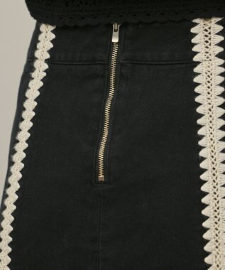 GRACE CONTINENTAL ラインembミニスカート ブラック