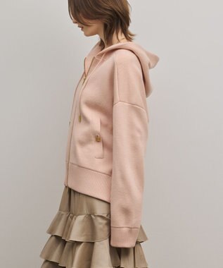 GRACE CONTINENTAL フォルムニットパーカー ピンク