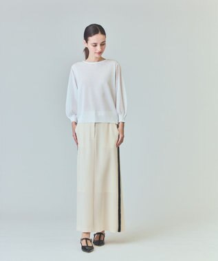 GRACE CONTINENTAL ラメシアーニットトップ ホワイト