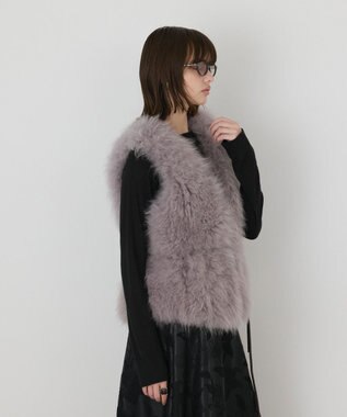 GRACE CONTINENTAL 【イベント店舗・ONLINE STORE先行アイテム】カシミヤファージレ ライトグレー