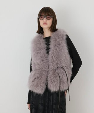GRACE CONTINENTAL 【イベント店舗・ONLINE STORE先行アイテム】カシミヤファージレ ライトグレー