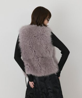 GRACE CONTINENTAL 【イベント店舗・ONLINE STORE先行アイテム】カシミヤファージレ ライトグレー