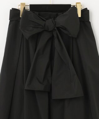 GRACE CONTINENTAL ブラックタフタオーバースカート ブラック
