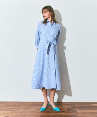 ヒールプリントシャツドレス
