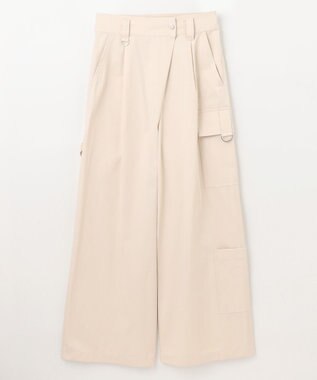 GRACE CONTINENTAL アシンメトリーワークパンツ ベージュ