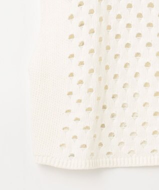 GRACE CONTINENTAL スラッシュニットトップ ホワイト