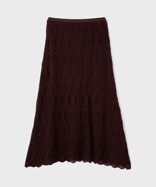 GRACE CONTINENTAL クロシェレーススカート ブラウン