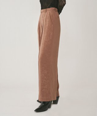 GRACE CONTINENTAL クラッシュサテンパンツ ブラウン