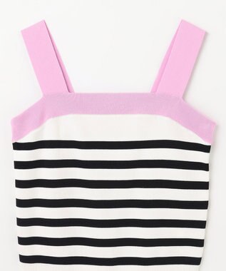 GRACE CONTINENTAL 配色ニットキャミ ピンク