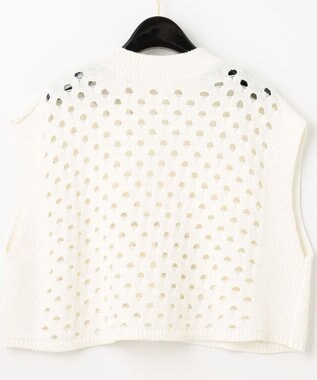 GRACE CONTINENTAL スラッシュニットトップ ホワイト