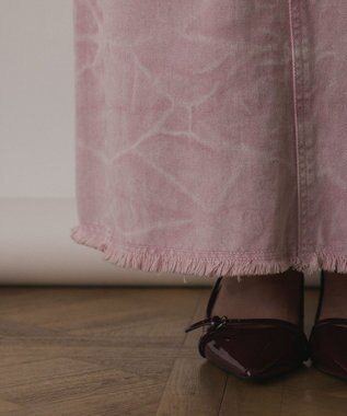 GRACE CONTINENTAL ピグメントタイトスカート ピンク