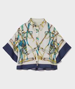 GRACE CONTINENTAL マリンスカーフプリントシャツ キナリ