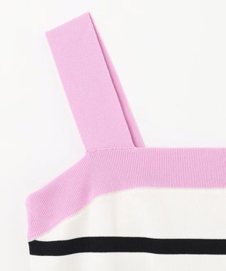 GRACE CONTINENTAL 配色ニットキャミ ピンク