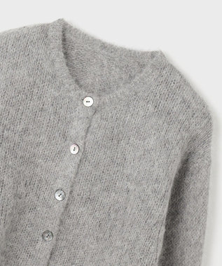 GRACE CONTINENTAL アルパカニットカーディガン グレー