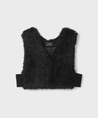 GRACE CONTINENTAL ショートファーベスト ブラック